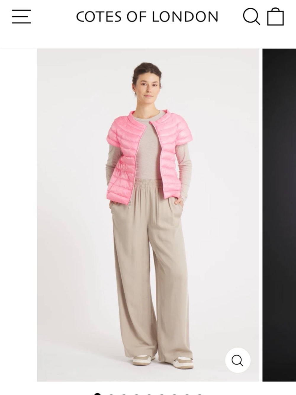 Cotes The St Ives | Down Vest | Bubble Gum Pink